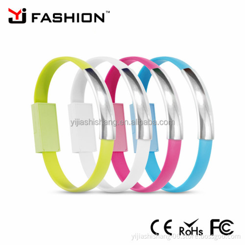 Short Micro USB Charging Cable Wristband Micro USB Cable Data Sync Charger Bracelet For Power Bank/ Smart Phone